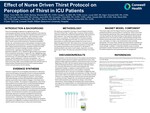 Effect of Nurse Driven Thirst Protocol on Perception of Thirst in ICU Patients