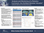 Analysis and Monitoring of a Robotics Curriculum: Are SimNow Modules Valuable? by Jacob Applegarth, Ibrahim Baida, Anthony Iacco, Ngan Nguyen, and Nathan Novotny